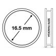 SAFE Mündikapsel 25-pakk - d 16.5 mm (1 eurosent)