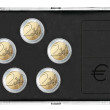 Akrüülist mündiraam euromüntidele - 7904 2€ MÜNTIDELE